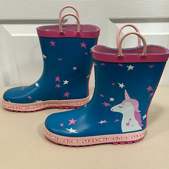 Unicorn Design Rain Boots - Size 13 - Picture 4 of 6